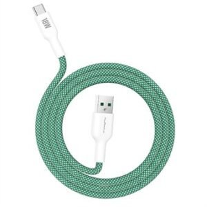ALPHA·X ALUSB 2C Data Cable USB A to Type C 1.2m Braided Cable Heat Protection (Green)