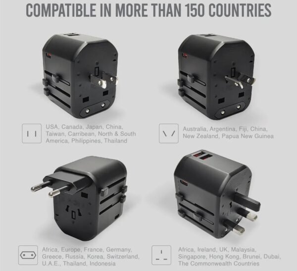 Soundteoh Travel Adaptor with 20W Quick Charger