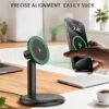 15W Magnetic Wireless Charging Stand Desktop Fast Charger