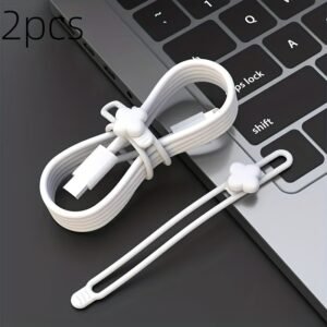 2e98afb038d2428f84367dc6684ea498-goods.jpeg Four-Leaf Clover Silicone Cable Ties Data & Earphone Organizer