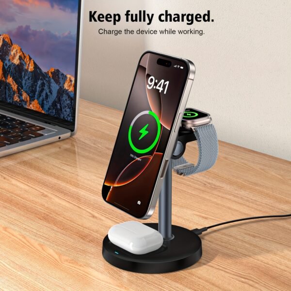 Magnetic Wireless Charger Stand Fast Charging Desktop Charger